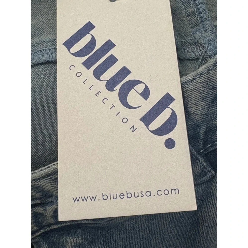 Blue B Collection Floral Embroidered Rhinestone Jeans Straight Leg Womens M - Picture 7 of 9